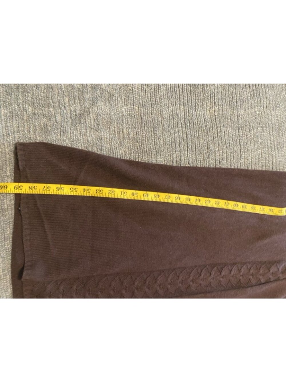 J.jill Cashmere Wool Blend Sweater Maxi Dress XL Tall In Espresso Cable Knit NWT - Picture 5 of 6